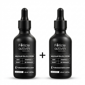 FOLLICLE ACTIVIN - analogų neturintis folikulų veiklą aktyvuojantis serumas su 5x didesne koncentracija aktyvių ingredientų